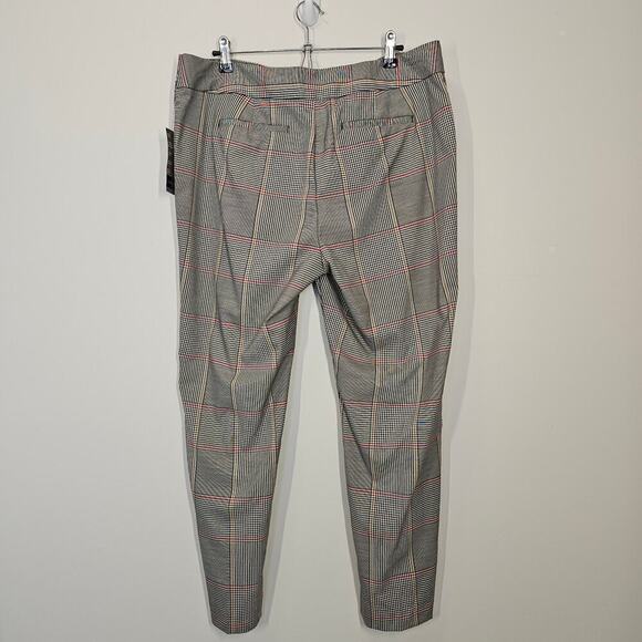 Liz Claiborne Plaid Classic Emma Tappered Ankle career ankle office pant size 14 - Picture 6 of 10